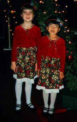 Jillian and Holly at the "Festival of the Trees"