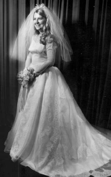 Susan as a beautiful bride.